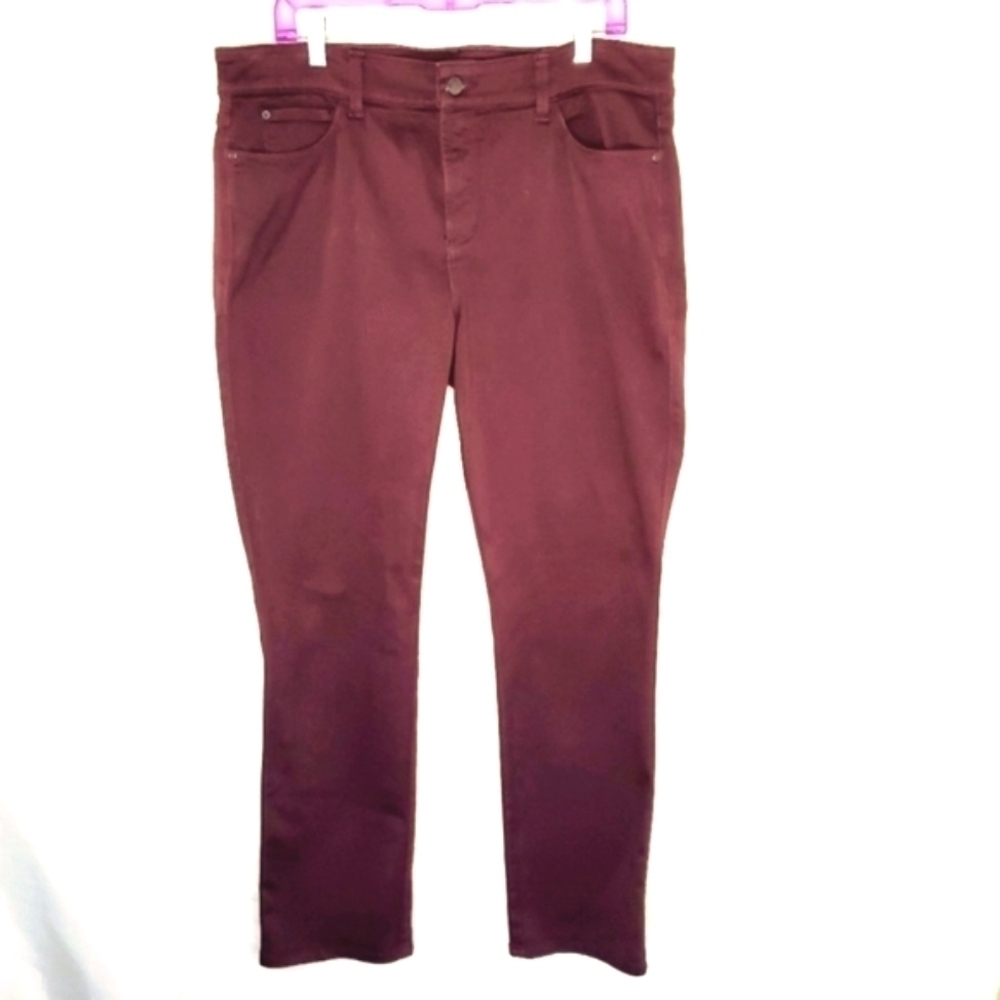 NYDJ Sheri Slim Straight Leg Jeans Size 16 Hi-Rise Lift Tuck Technology